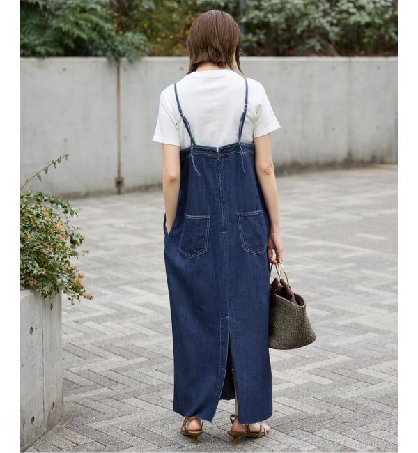 SLOBE IENA「LEDENIM ナローフレアデニムジャンパースカート」|ワンピース|