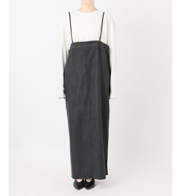 SLOBE IENA「LEDENIM ナローフレアデニムジャンパースカート」|ワンピース|