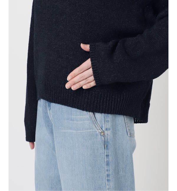 IENA「ミックスヤーン ワイドプルオーバー」|ニット・セーター|