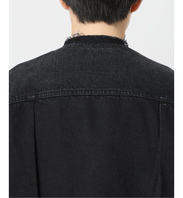 EDIFICE「《再入荷》Levi&rsquo;s(リーバイス) 別注 Type 1 Trucker Jacket BLACK "COLLARLESS"」|デニムジャケット|