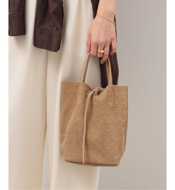 JOURNAL STANDARD relume「【MARLON FIRENZE/マルロン】SHOPPER MINI STUDS SUEDE」|トートバッグ|ベージュ
