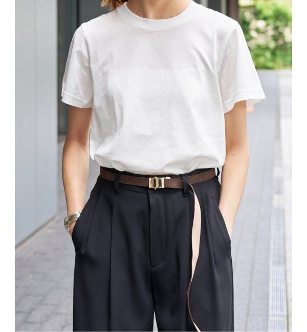 Spick and Span「≪追加≫ファインコットンTシャツ」|Tシャツ・カットソー|ホワイト