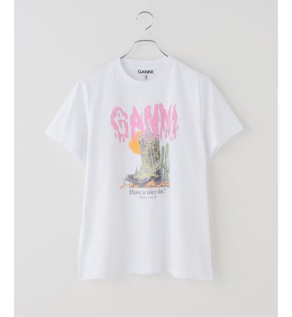 U by SPICK&SPAN「GANNI / ガニー Basic Cotton Jersey T-shirt Boots」|Tシャツ・カットソー|