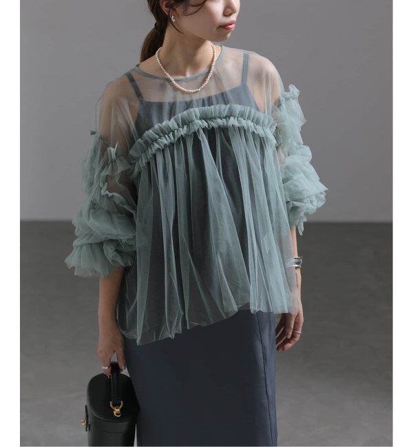  「《追加2》デコラティブチュールトップス」|シャツ・ブラウス|