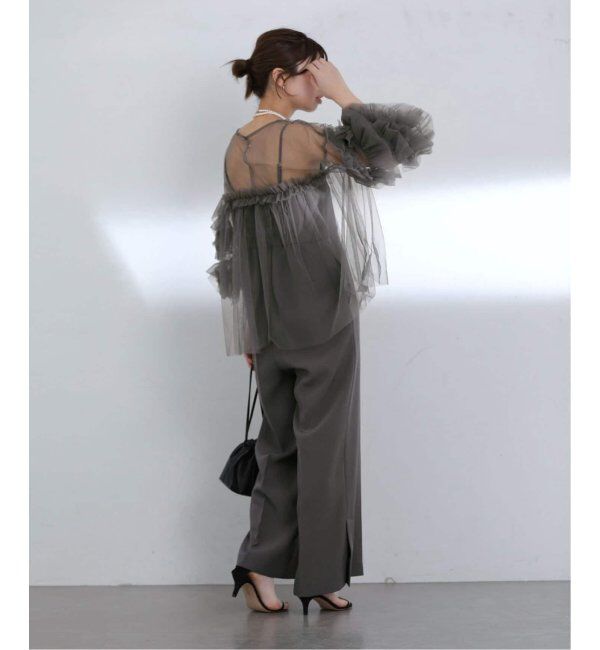  「《追加2》デコラティブチュールトップス」|シャツ・ブラウス|