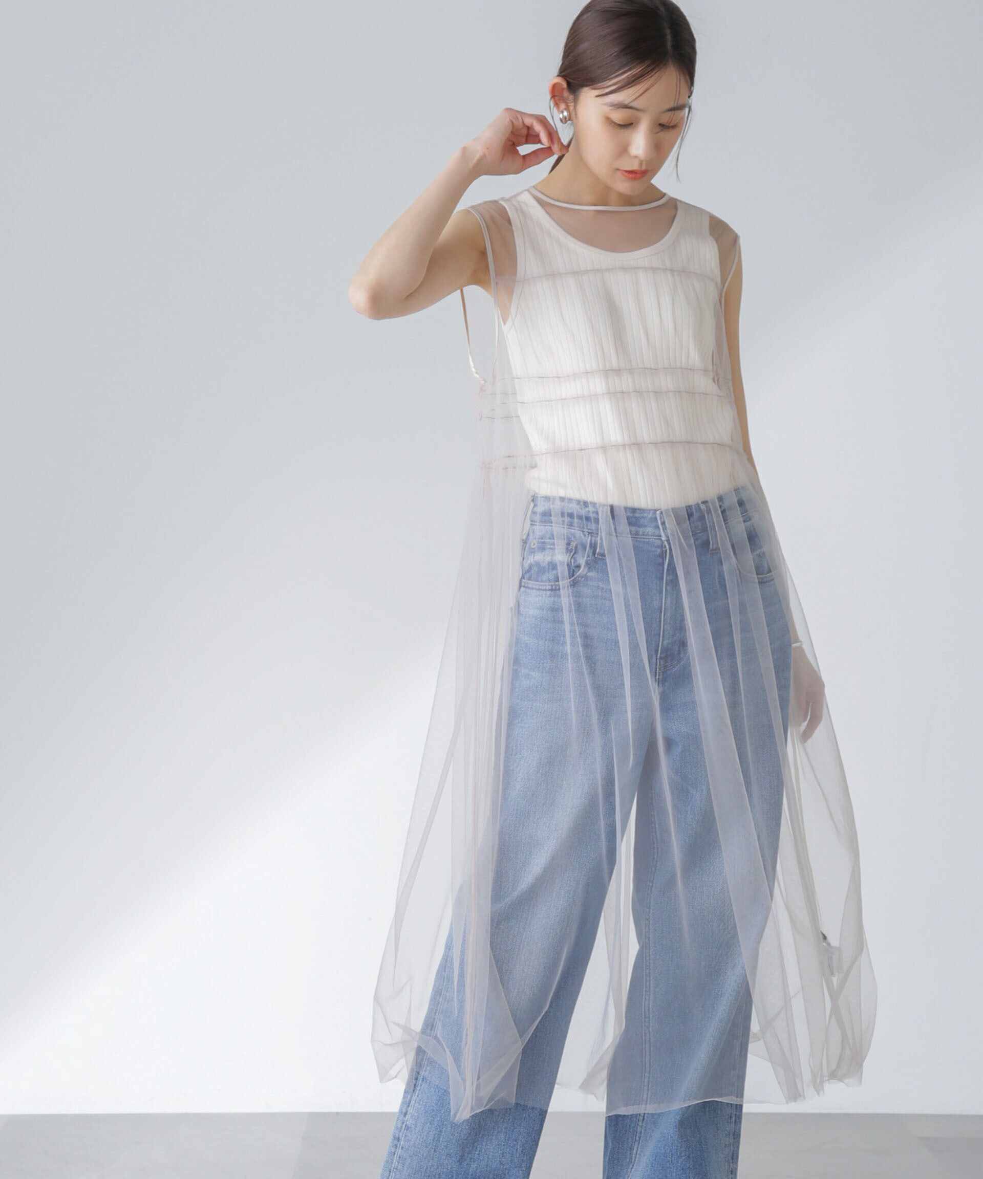 nano･universe「ギャザーチュールワンピース」|ワンピース|