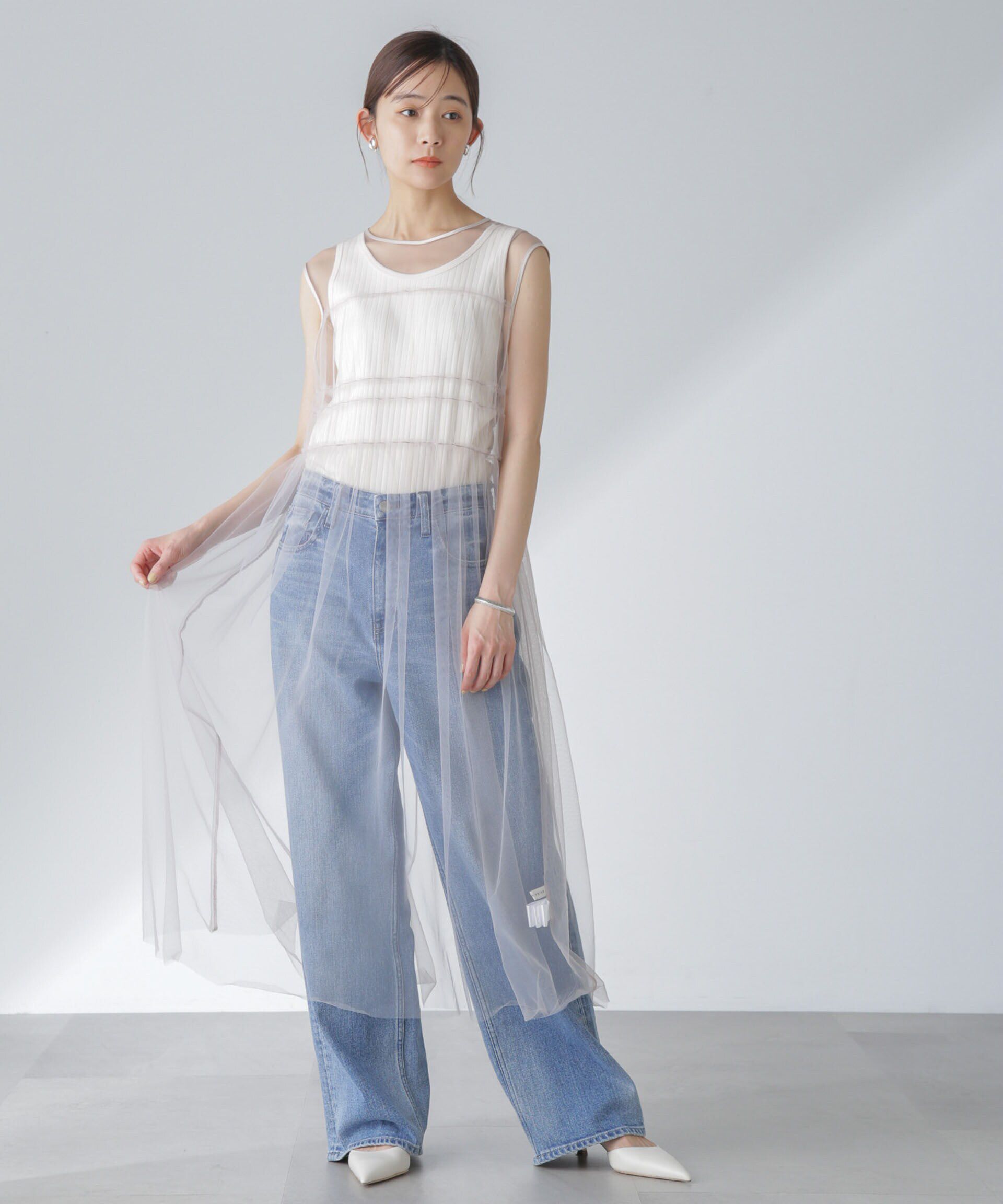 nano･universe「ギャザーチュールワンピース」|ワンピース|