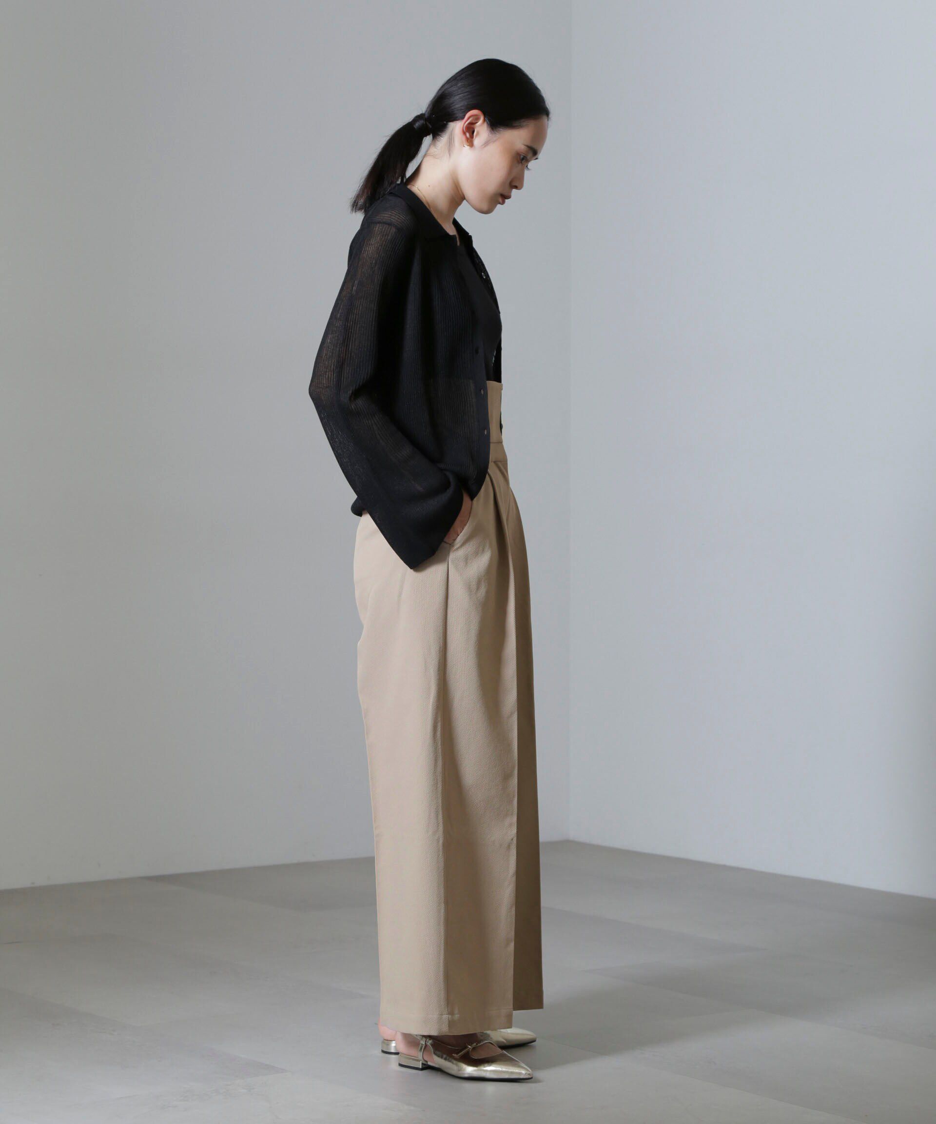 nano･universe「ハイウエストセンタープレスパンツ」|チノ|