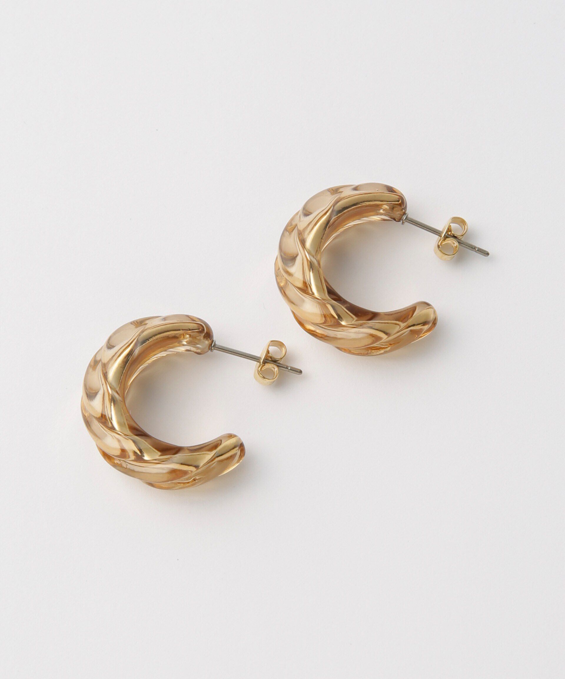 nano･universe「ツイストクリアピアス」|ピアス|