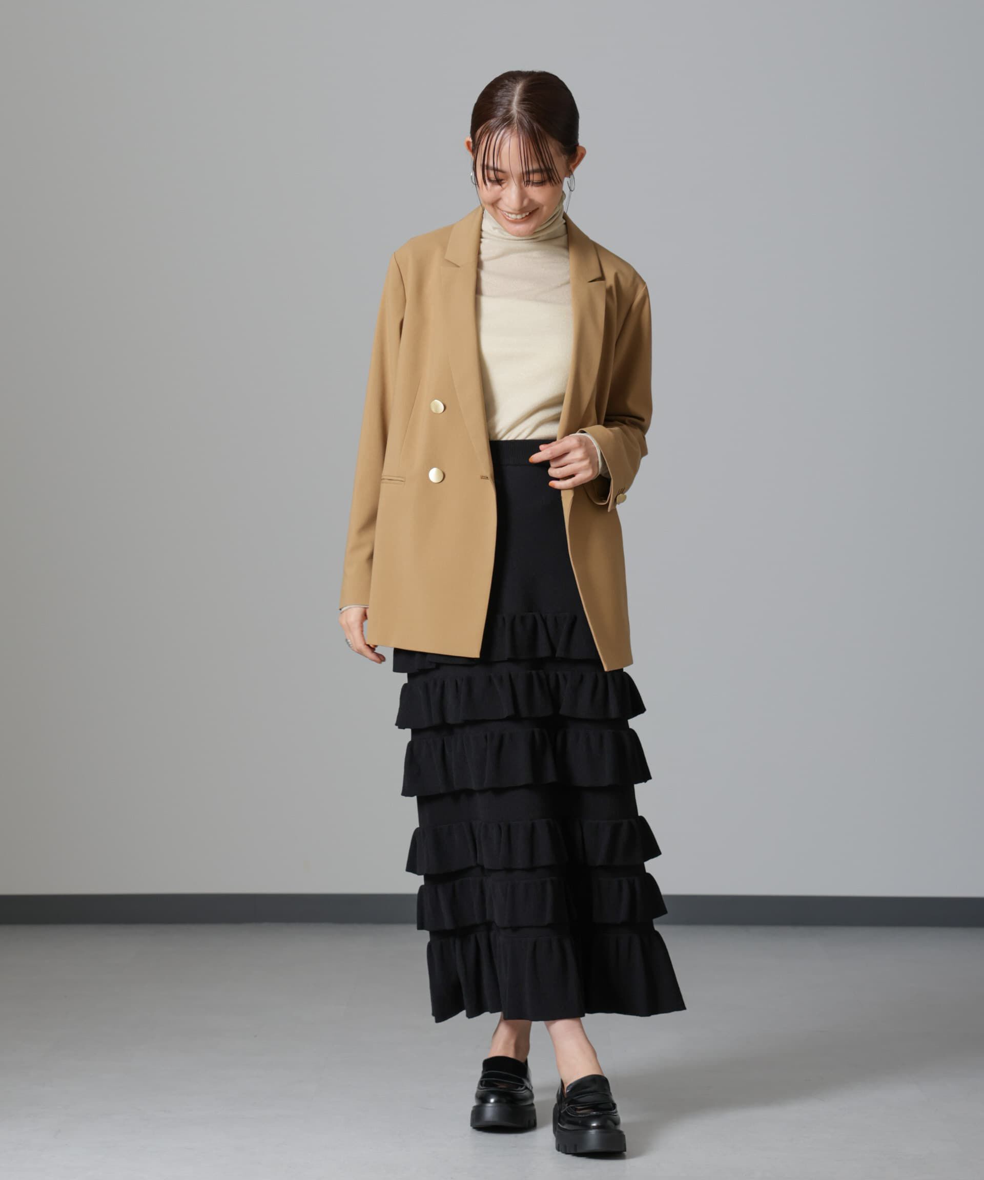 nano･universe「フリルニットスカート」|スカート|