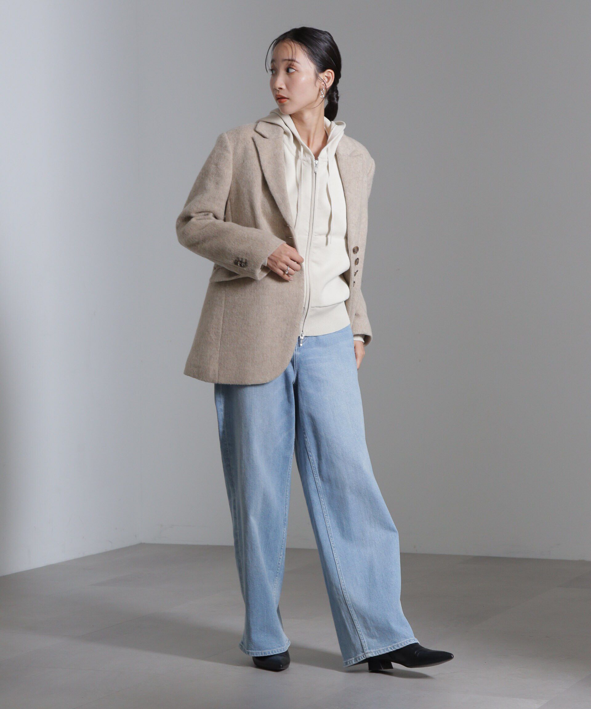 nano･universe「シャギージャケット」|テーラードジャケット|