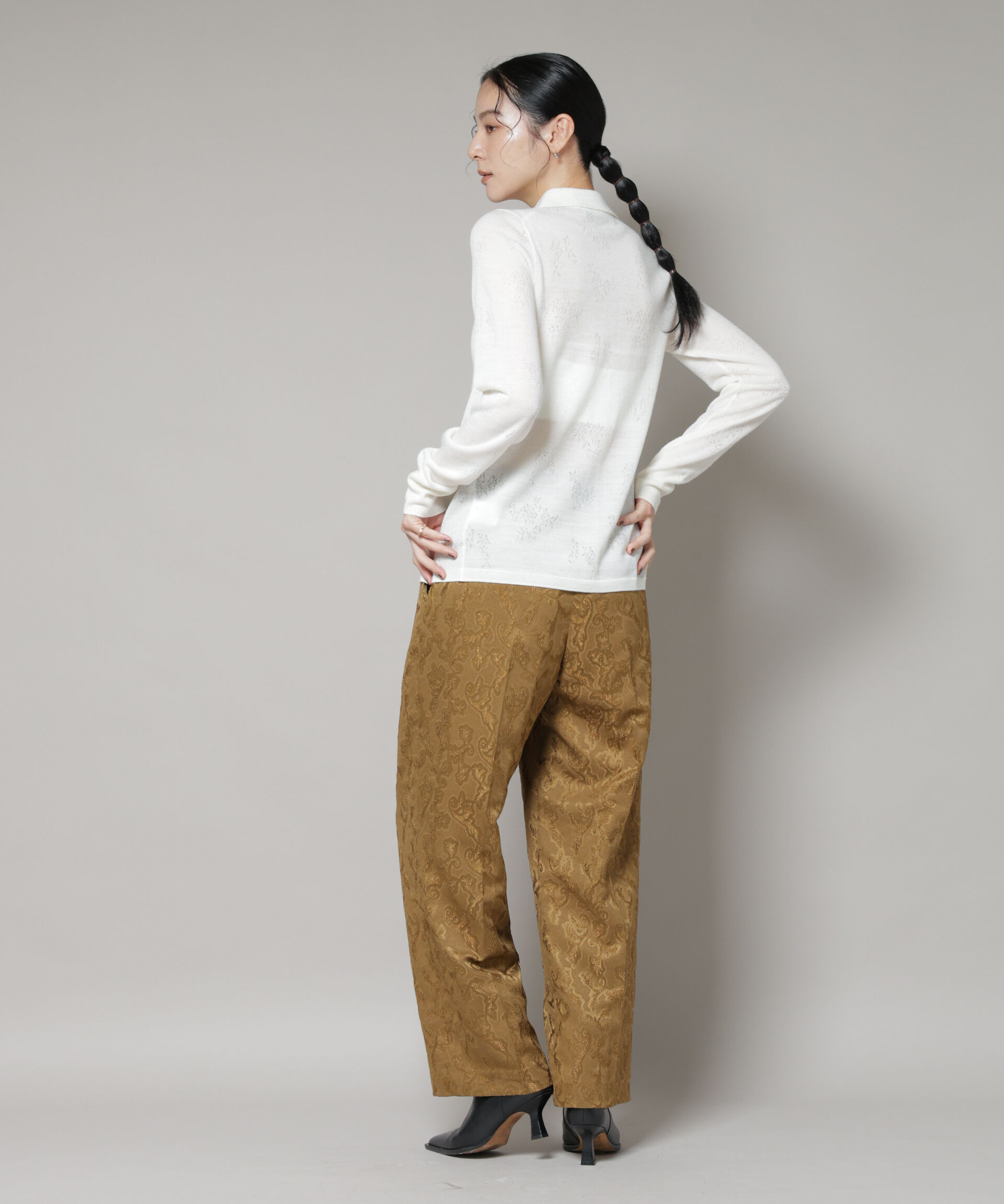 nano･universe「ジャガードタックパンツ」|チノ|