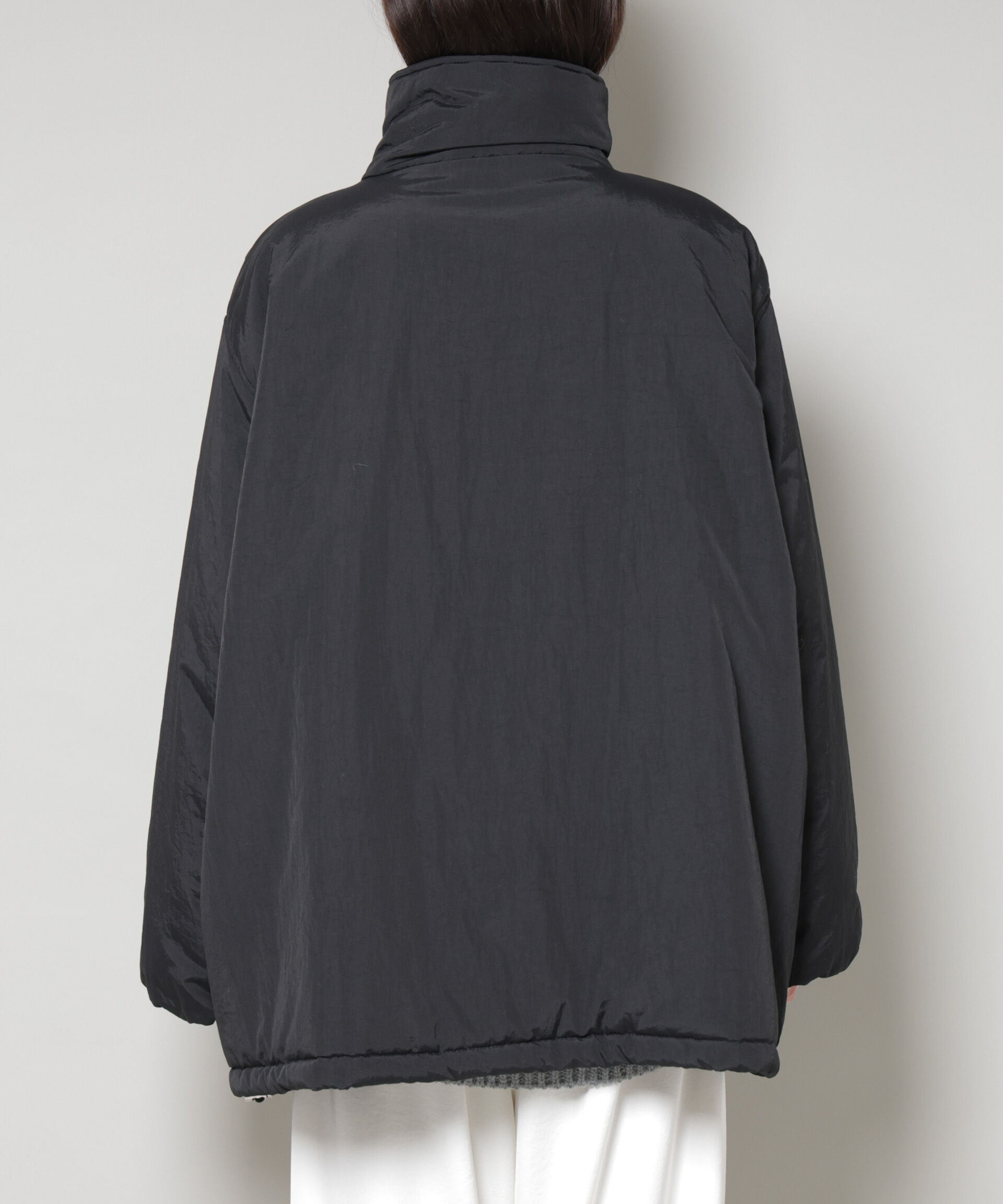 nano･universe「撥水加工 中綿スタンドオーバージップブルゾン」|ブルゾン・スタジャン|