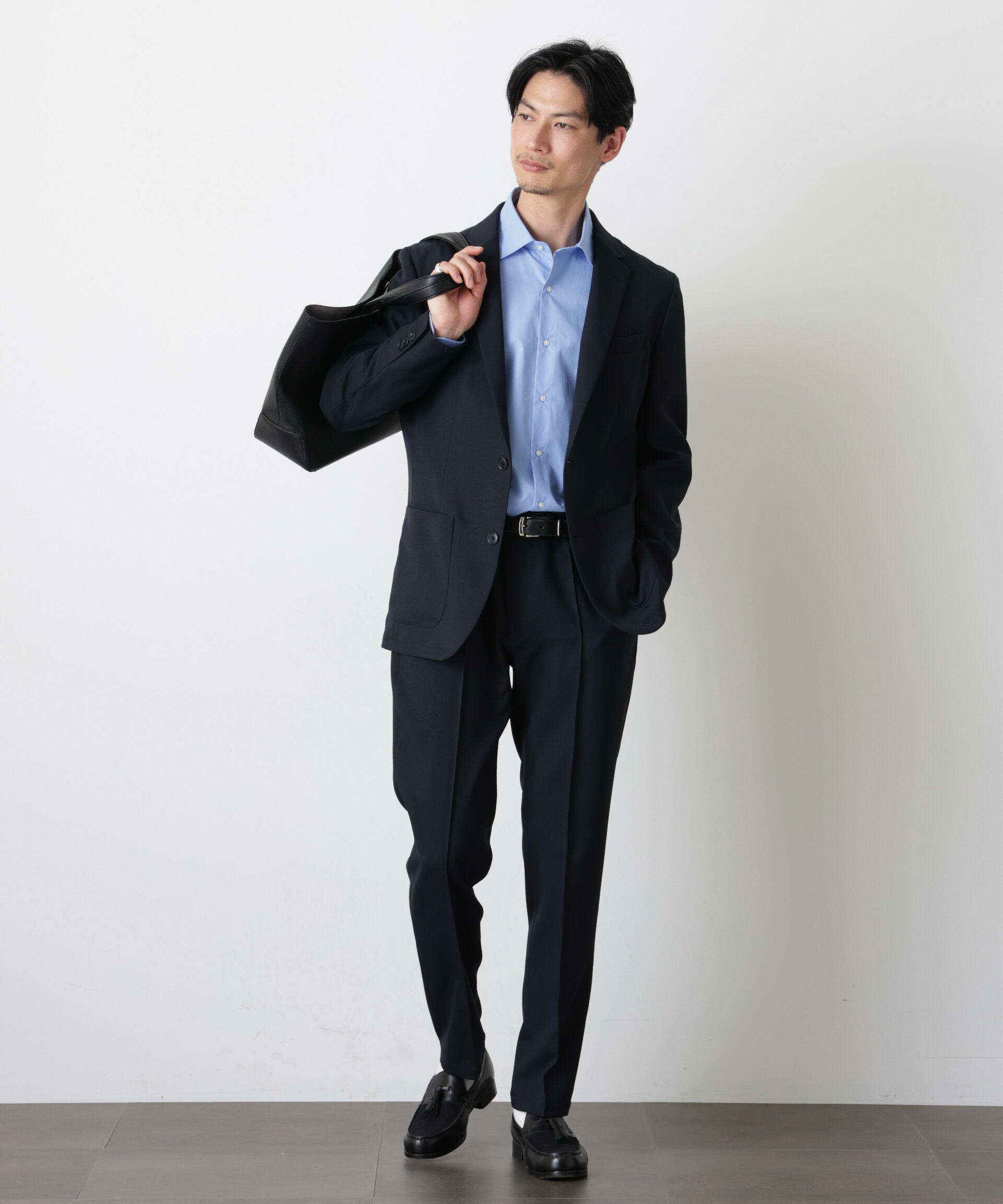 nano･universe「｢DamerinoSelect｣ﾀﾞﾝﾄﾂｵﾁｰﾙ防汚ﾃｯｸｽﾄﾚｯﾁﾊﾟﾝﾂ(ｾｯﾄ 」|スーツ|