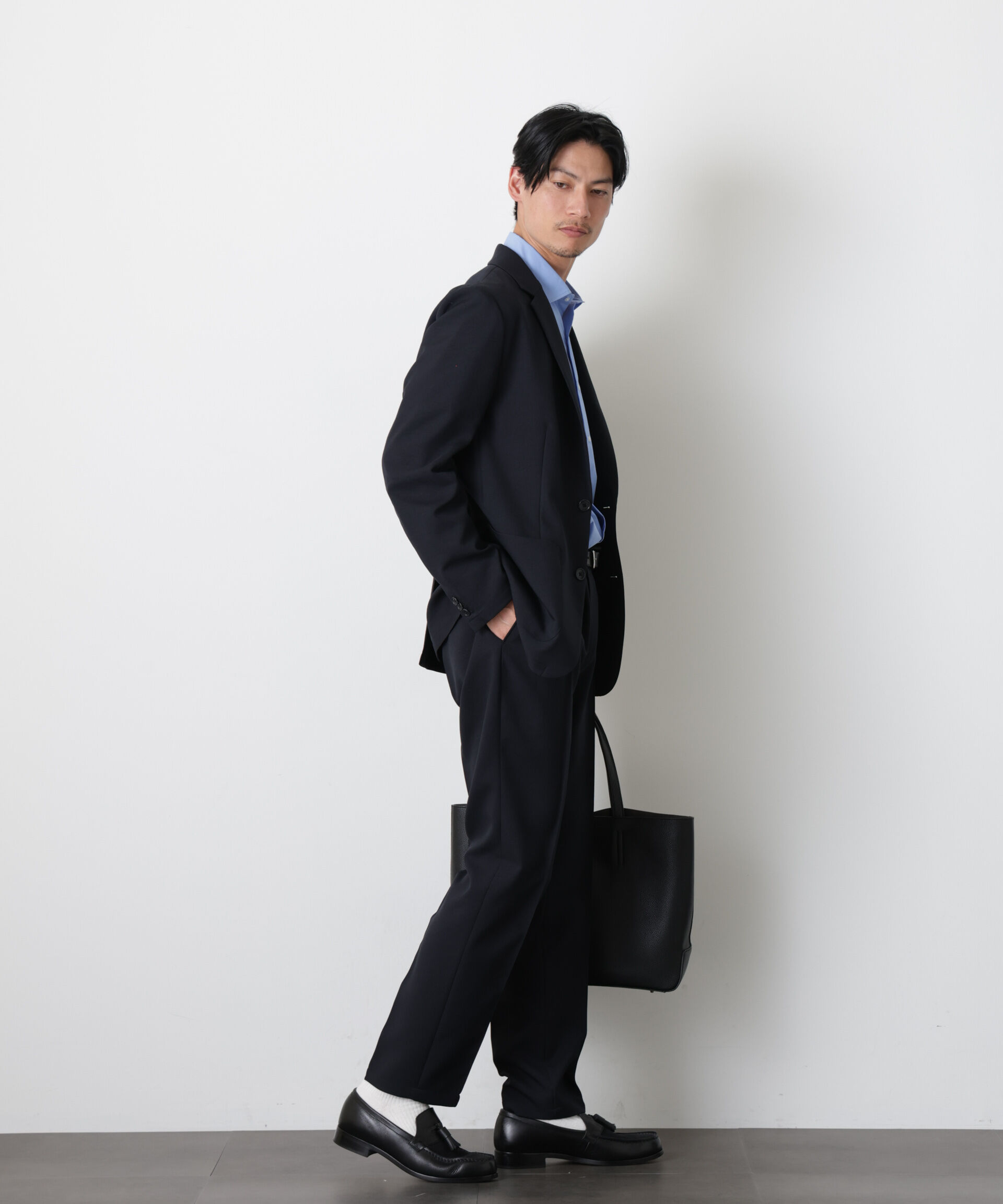 nano･universe「｢DamerinoSelect｣ﾀﾞﾝﾄﾂｵﾁｰﾙ防汚ﾃｯｸｽﾄﾚｯﾁﾊﾟﾝﾂ(ｾｯﾄ 」|スーツ|