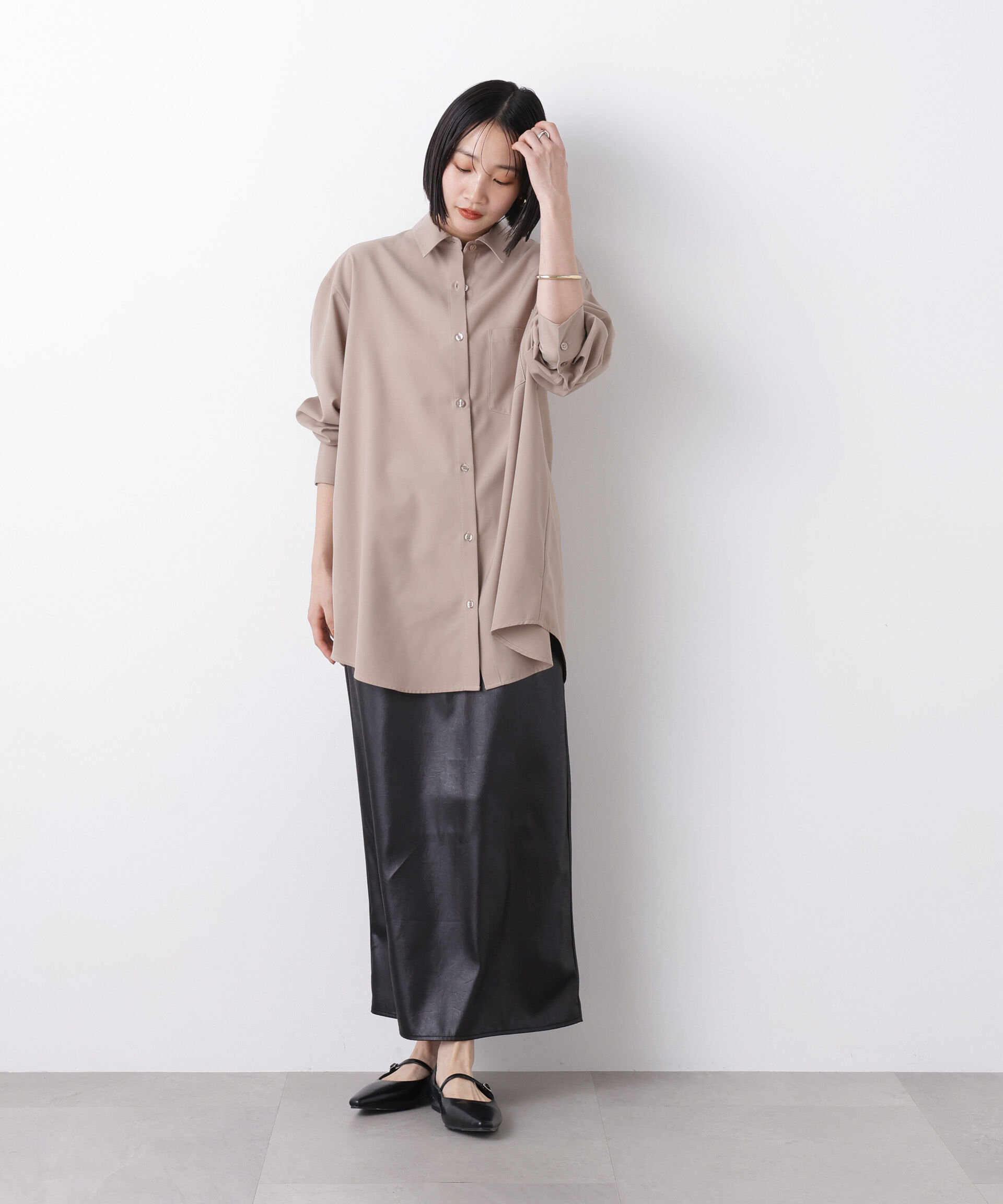 nano･universe「マシンウォッシャブルイージーケア　オーバーシャツ」|シャツ・ブラウス|