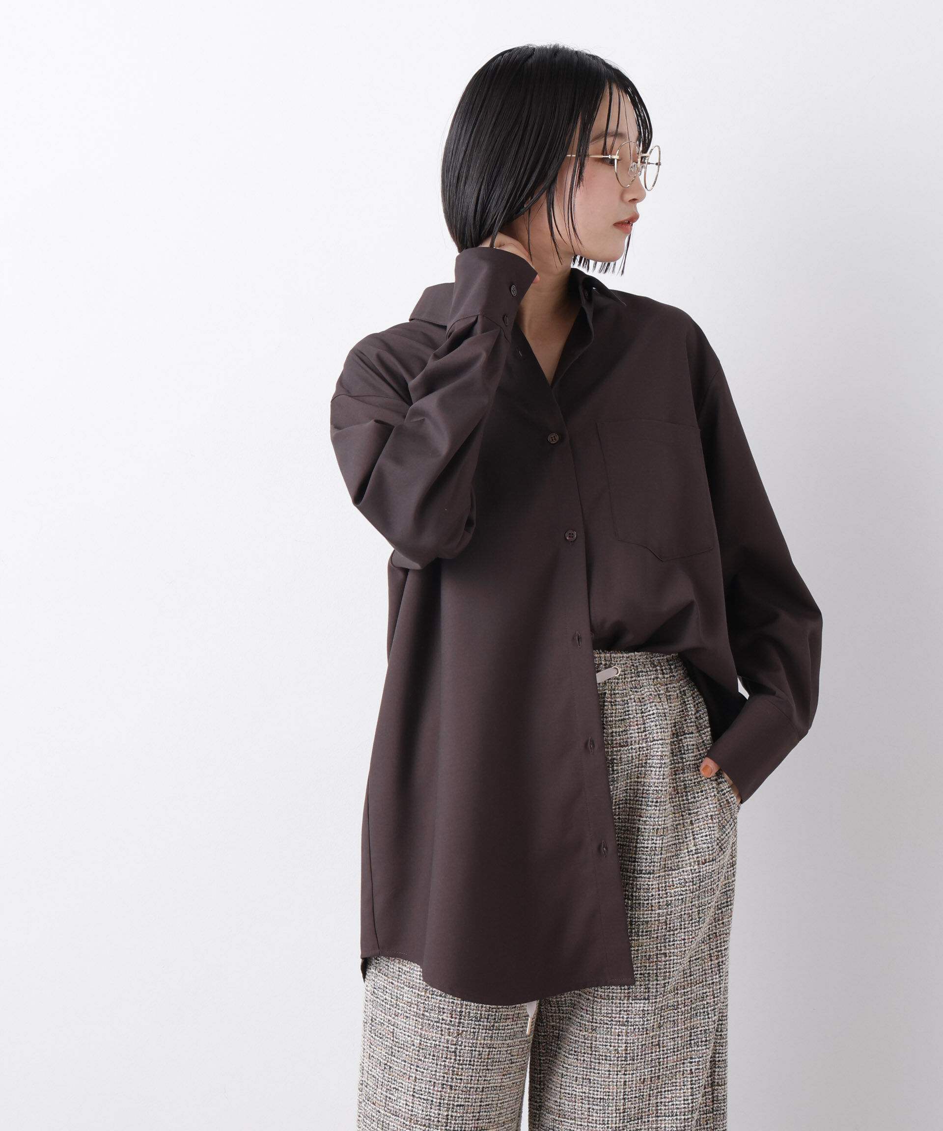 nano･universe「マシンウォッシャブルイージーケア　オーバーシャツ」|シャツ・ブラウス|