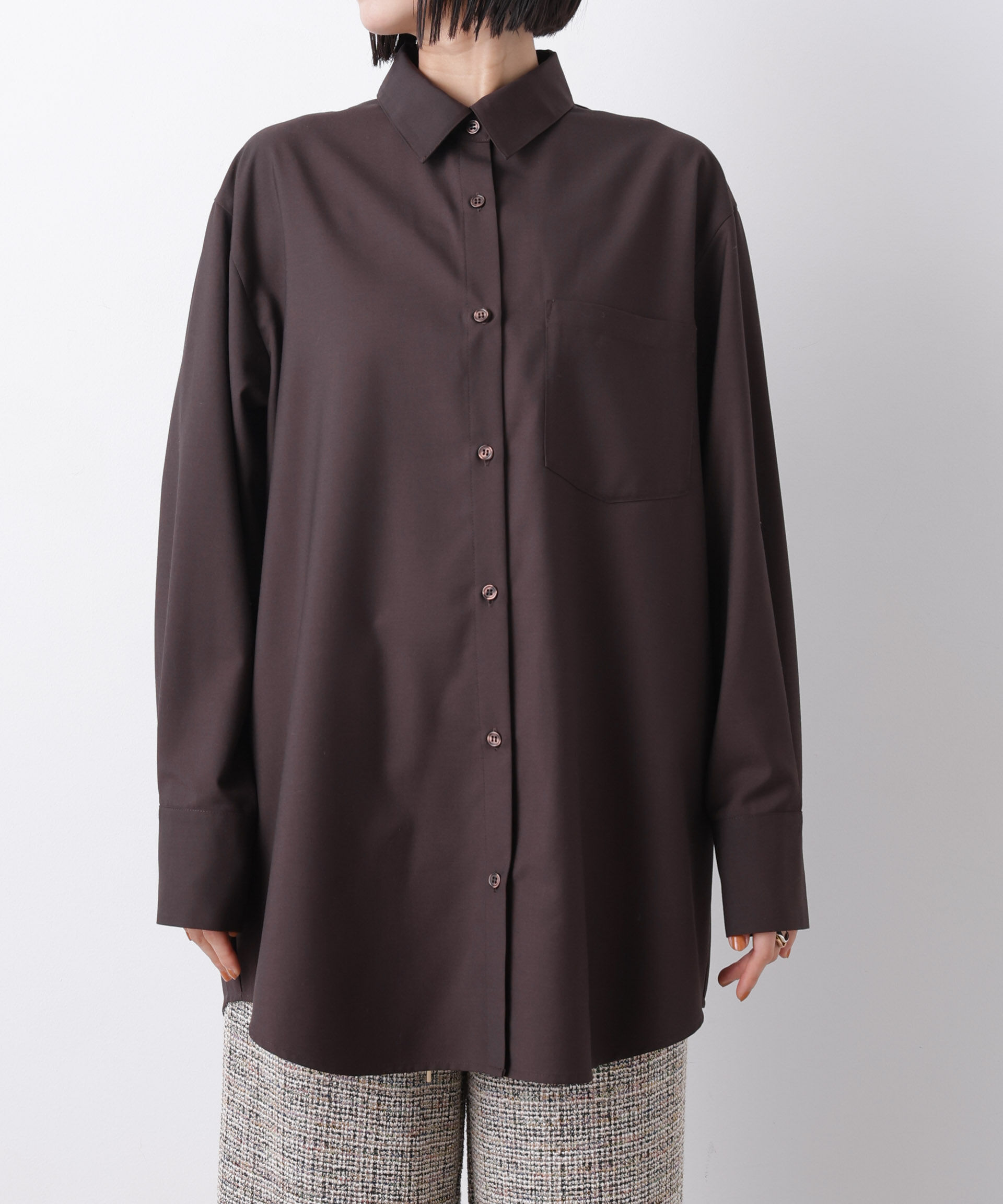 nano･universe「マシンウォッシャブルイージーケア　オーバーシャツ」|シャツ・ブラウス|