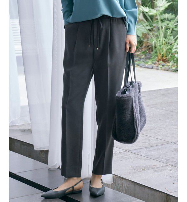 自由区「【洗える】ツイステッドダブルクロス テーパード パンツ」|その他|グレー