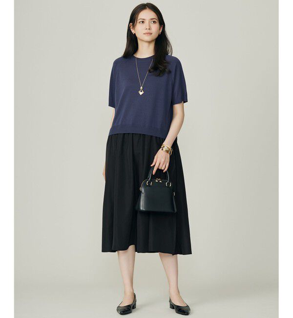 自由区「【洗える】タフタコンビ半袖 ワンピース」|ワンピース|