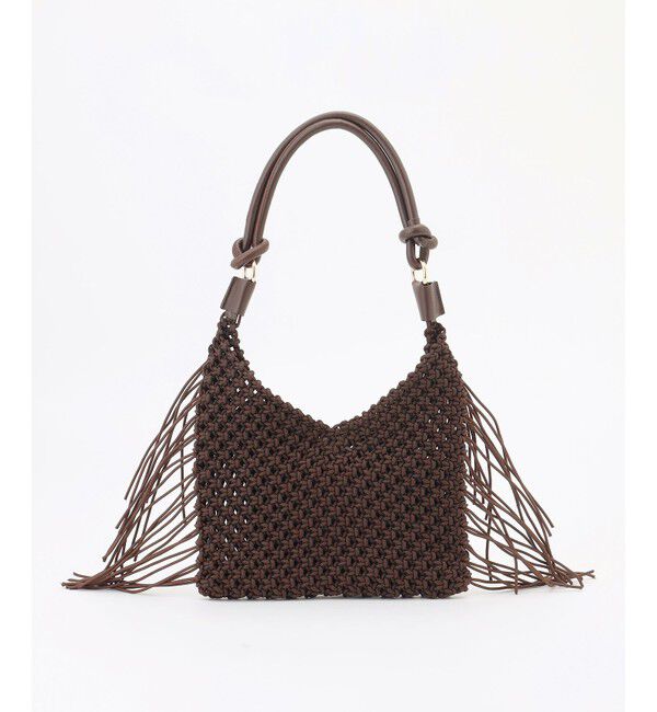 自由区「【SHIHOさん着用・2WAY仕様・ポーチ付き】クロッシェフリンジ バッグ」|ショルダー・メッセンジャー|