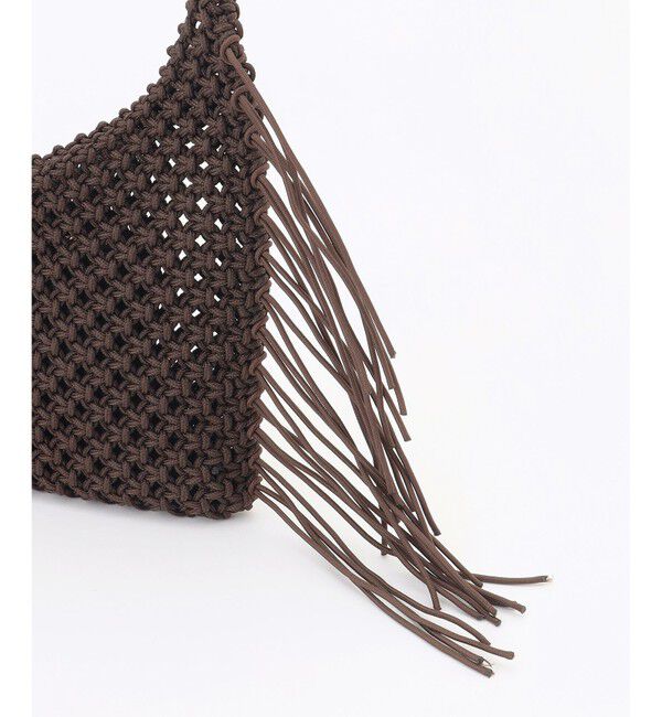 自由区「【SHIHOさん着用・2WAY仕様・ポーチ付き】クロッシェフリンジ バッグ」|ショルダー・メッセンジャー|