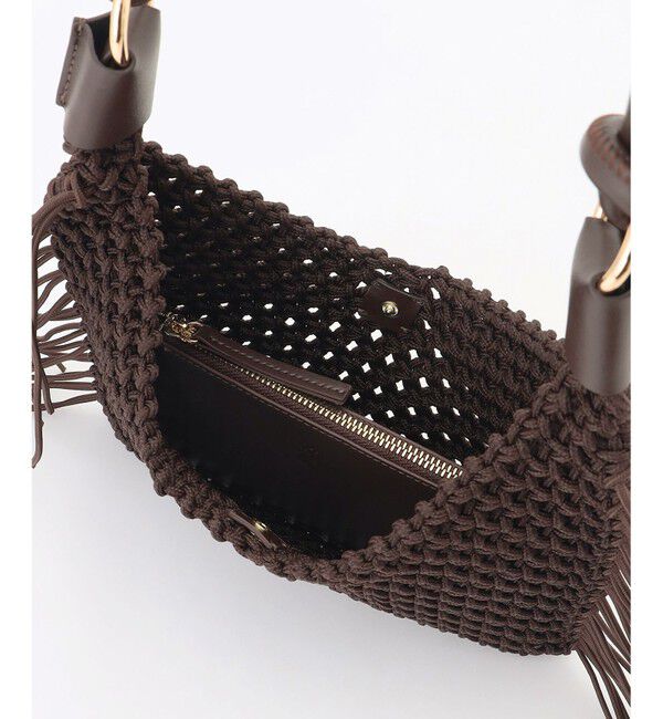 自由区「【SHIHOさん着用・2WAY仕様・ポーチ付き】クロッシェフリンジ バッグ」|ショルダー・メッセンジャー|