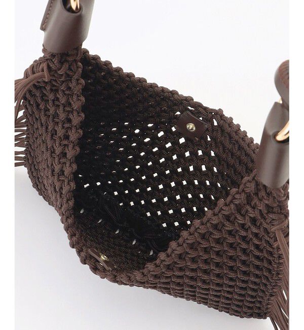 自由区「【SHIHOさん着用・2WAY仕様・ポーチ付き】クロッシェフリンジ バッグ」|ショルダー・メッセンジャー|