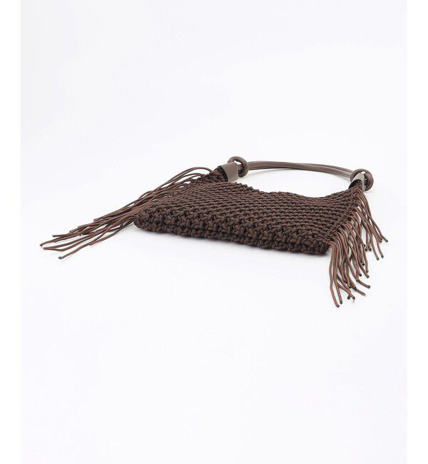 自由区「【SHIHOさん着用・2WAY仕様・ポーチ付き】クロッシェフリンジ バッグ」|ショルダー・メッセンジャー|