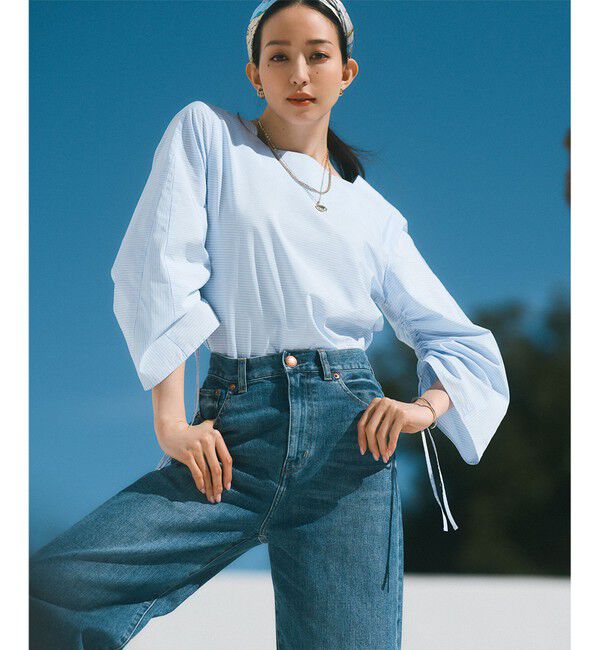 23区「【Oggi4月号掲載/洗える】CANCLINI デザインスリーブ ブラウス」|シャツ・ブラウス|ｻｯｸｽｽﾄ