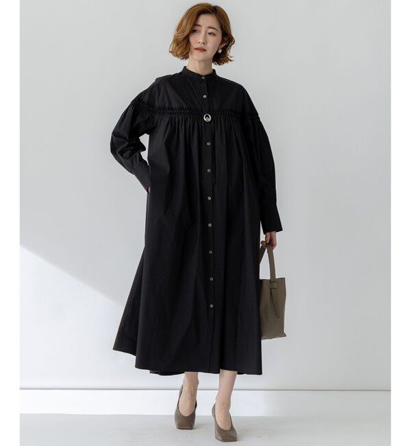 23区「【洗える】コンパクトライトクロス ピンタック ワンピース」|ワンピース|