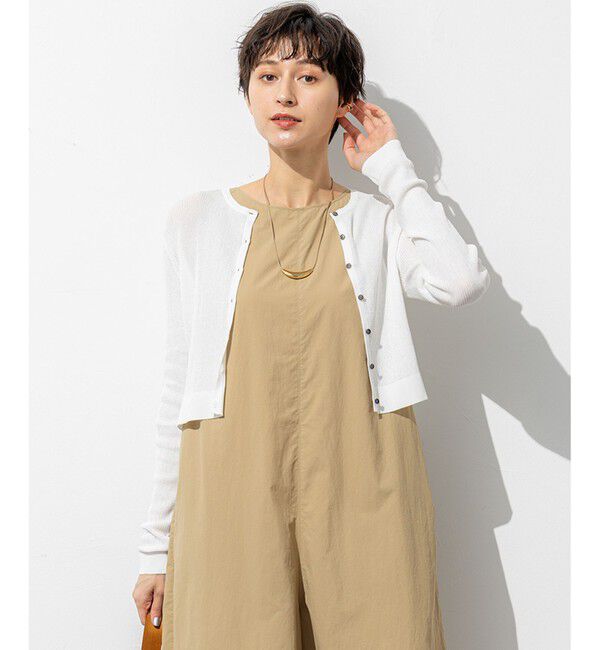 23区「【SLOW/一部店舗限定】シアーサマー リブ カーディガン」|カーディガン|ホワイト系
