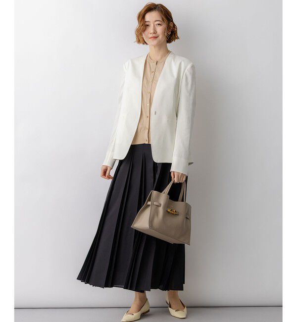 23区「アイアスマットストレッチ ノーカラージャケット」|その他|