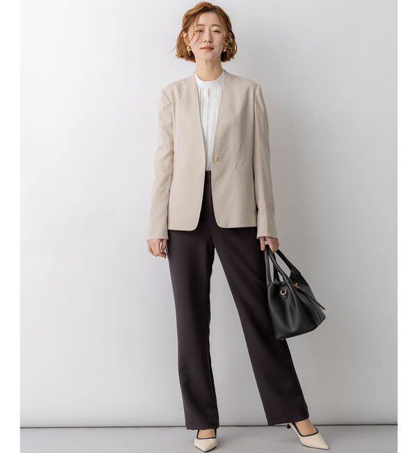 23区「アイアスマットストレッチ ノーカラージャケット」|その他|