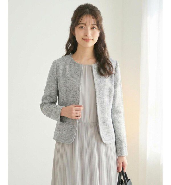 ANY SIS「ミニライトボーダー ノーカラージャケット」|ノーカラージャケット|ｸﾞﾚｰｼｬ