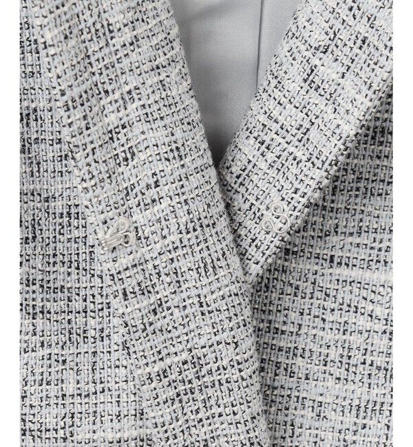 ANY SIS「ミニライトボーダー ノーカラージャケット」|ノーカラージャケット|