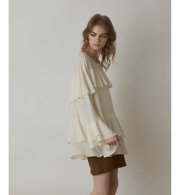 GRACE CONTINENTAL「シフォンフリルブラウス」|シャツ・ブラウス|