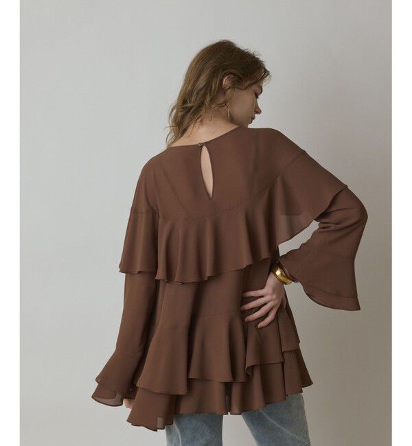 GRACE CONTINENTAL「シフォンフリルブラウス」|シャツ・ブラウス|