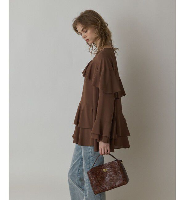 GRACE CONTINENTAL「シフォンフリルブラウス」|シャツ・ブラウス|