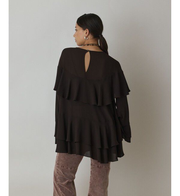 GRACE CONTINENTAL「シフォンフリルブラウス」|シャツ・ブラウス|