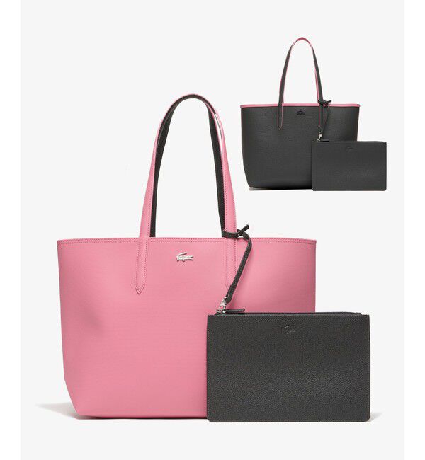 LACOSTE「ANNA 2WAY リバーシブル トートバッグ」|トートバッグ|グレー