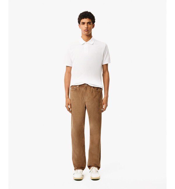 LACOSTE「ルーズフィットストレート 5ポケットコーデュロイパンツ」|チノ|