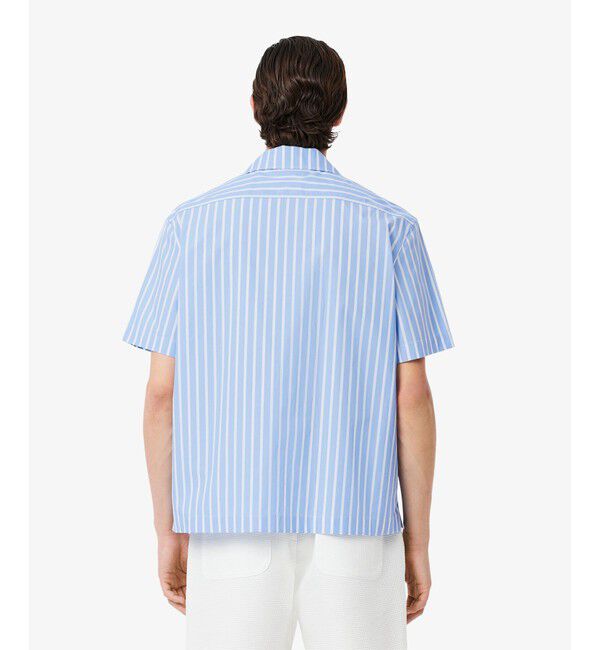 LACOSTE「ストライプオープンカラーシャツ」|シャツ・ブラウス|