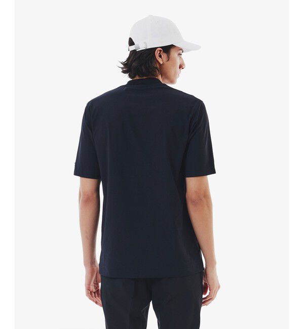 LACOSTE「ワンポイントロゴ オーバーサイズ ポケット半袖Tシャツ 透け防止 速乾 ストレッチ」|Tシャツ・カットソー|