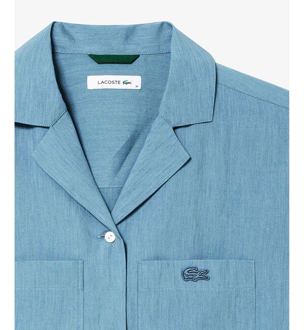 LACOSTE「リネン&times;レーヨンオープンカラーシャツ」|シャツ・ブラウス|
