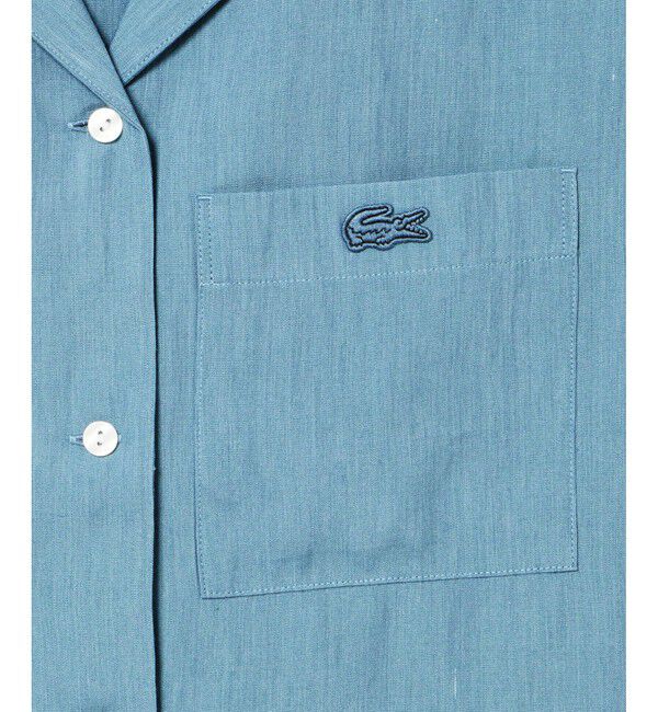 LACOSTE「リネン&times;レーヨンオープンカラーシャツ」|シャツ・ブラウス|