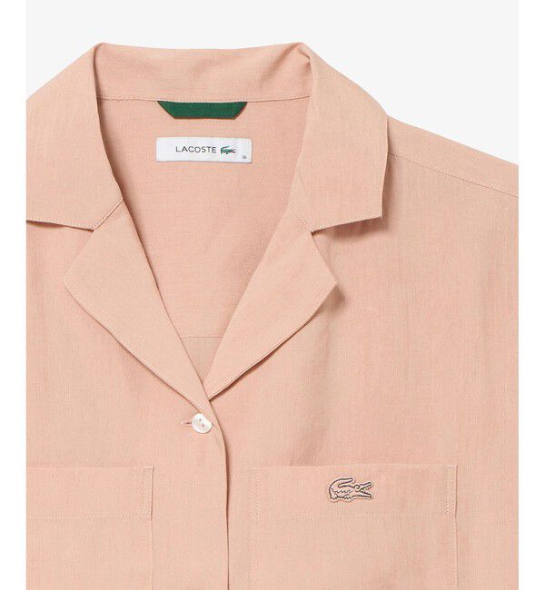 LACOSTE「リネン&times;レーヨンオープンカラーシャツ」|シャツ・ブラウス|