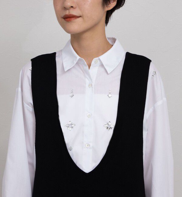 NOLLEY'S「《手洗い可能》Vネックミラノリブジャンパースカート」|ワンピース|