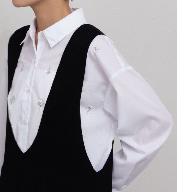 NOLLEY'S「《手洗い可能》Vネックミラノリブジャンパースカート」|ワンピース|