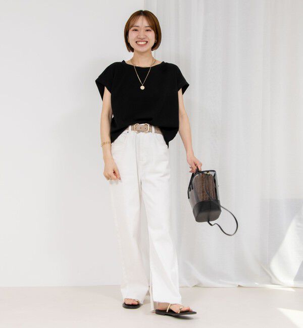 Rie Miller「【RM denim】スリットフレアハイウエストデニム」|デニム|